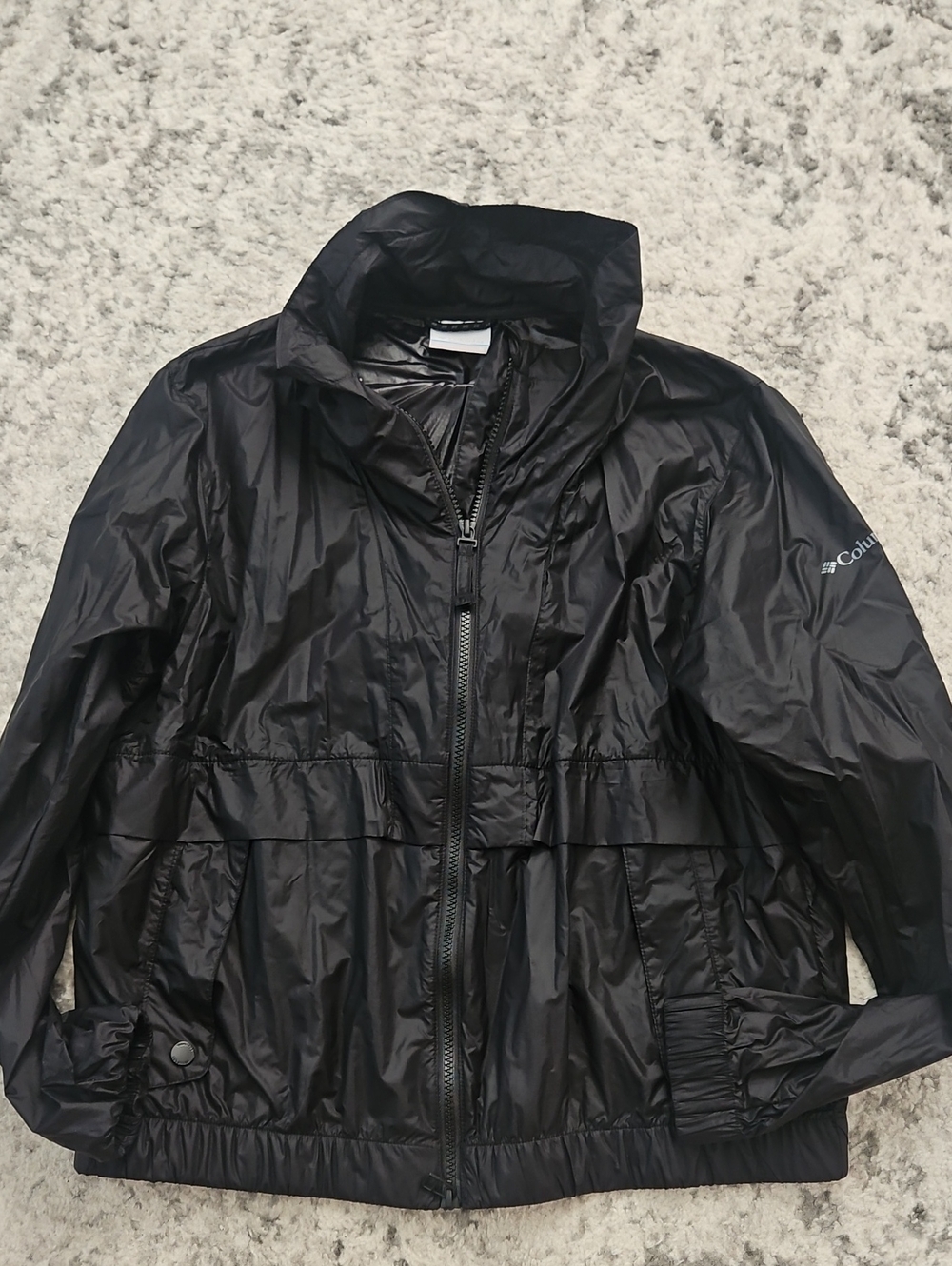 Columbia Black Packable Wind Jacket